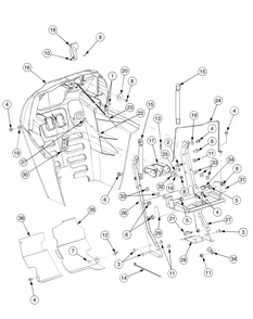 Dash Panel And Engine Controls Mfg Date K016 And After Diagram and Parts List for GT2550 K015-K018-14A2E7P710 Cub Cadet Lawn Tractor